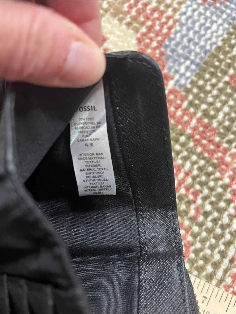 Fossil Black Leather Wristlet Wallet - Picture 9 of 12